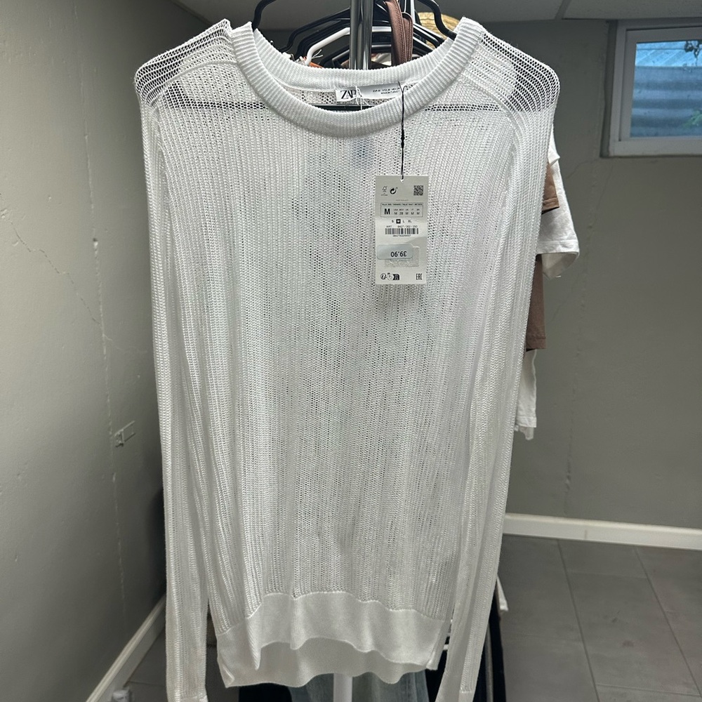 Zara Ivory Knit Pullover